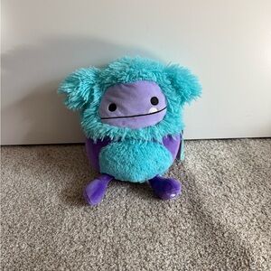 RARE Squishmallows 8” Buna the Purple & Blue Bigfoot Plushie NWT